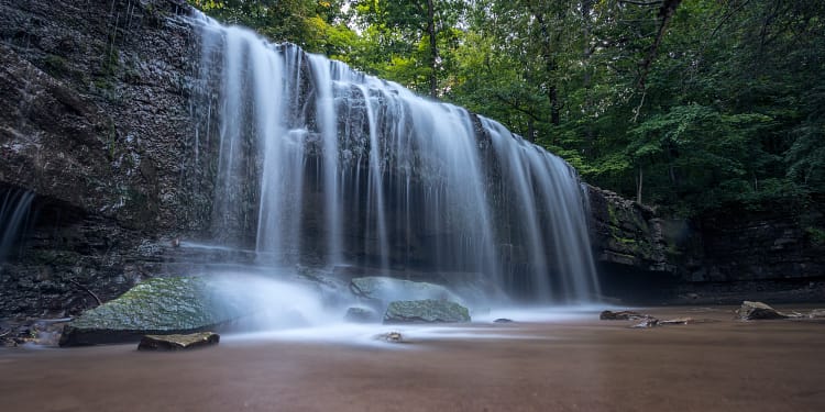 Image of a waterfall within the Cannon River